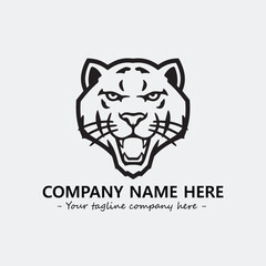 Phanter illustration black and white for logo company vector image
