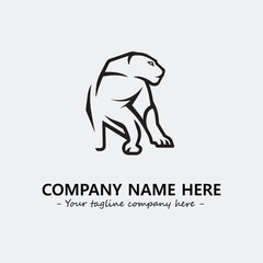 Obraz premium Phanter illustration black and white for logo company vector image 