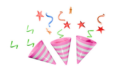 Celebrate birthdays with pink and white horn