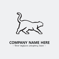 Phanter illustration black and white for logo company vector image
