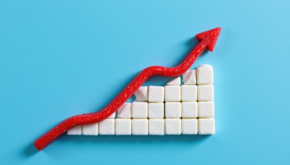 Growth trend analysis business environment infographic content blue background data visualization concept