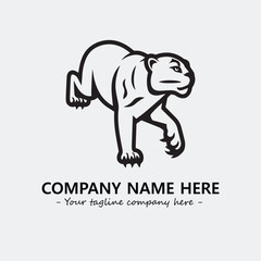 Phanter illustration black and white for logo company vector image
