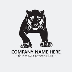 Phanter illustration black and white for logo company vector image
