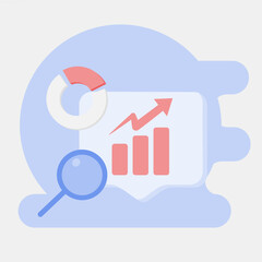  Buy and sell chart illustration. Cash investment concept, exchange with financial investments. Trade report icon vector illustration.