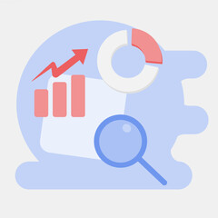  Buy and sell chart illustration. Cash investment concept, exchange with financial investments. Trade report icon vector illustration.
