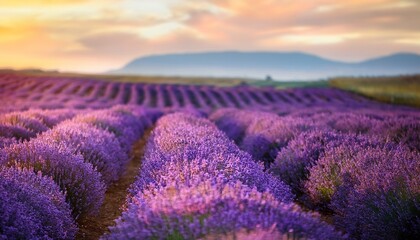 Obraz premium aromatic lavender grows on the field
