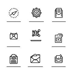 コンパスとデータナビゲーションアイコンセット｜Compass and Data Navigation Icon Set