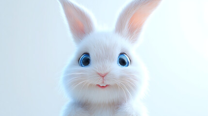 A fluffy easter bunny 