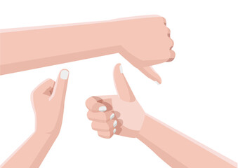 hand isolated on white background illustration vector