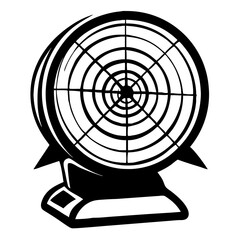 Vintage Circular Fan Design for Home Decor and Illustrative Projects