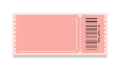 Ticket template on white background.