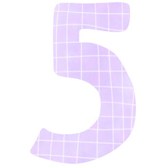 Purple number five