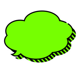 ポップな吹き出し単体 立体的 ベクターデータ チラシ・雑誌・Web・動画素材 グリーン