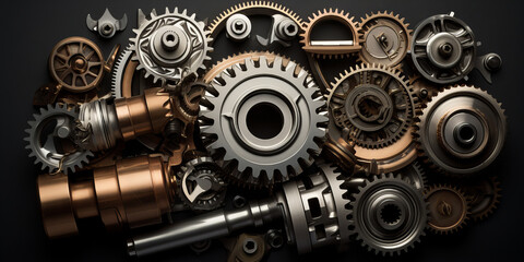 Precision Gears in Industrial Machinery.