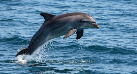 Fototapeta premium Dolphin Leaping from Water