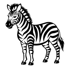 Obraz premium Stylized Zebra Illustration for Educational Materials and Creative Projects