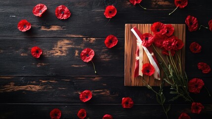 Honoring the Brave: ANZAC Heroes Remembered with Flags and Poppies