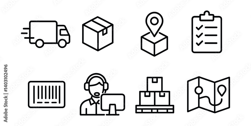 Poster man is wearing a headset and is standing in front of a box