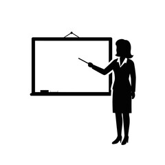 The Educator's Guidance: An illustrative silhouette of an instructor at a board.