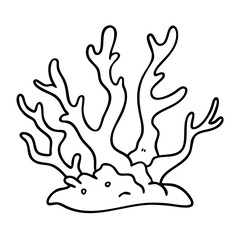 Obraz premium Stylized Coral Reef Illustration for Ocean Themed Projects and Natural Decor