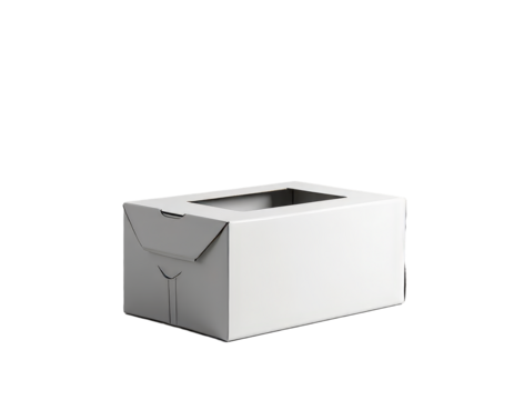 White Box with Window, Packaging, Transparent Background