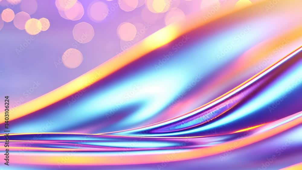 Aufkleber holographic metallic glitter sparkling abstract silver creating luminous bokeh effect with luxurious
