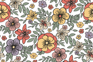 Vintage Botanical Seamless Pattern vector