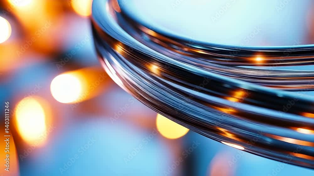 Aufkleber smooth flowing stream metallic and creating a dynamic abstract background and elegant design, perfec
