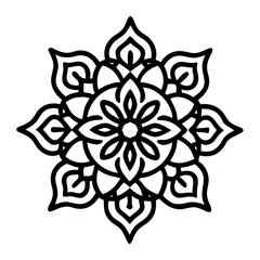 Downloadable floral pattern vector art for laser cutting intricate flower graphic element svg file, mandala vector design