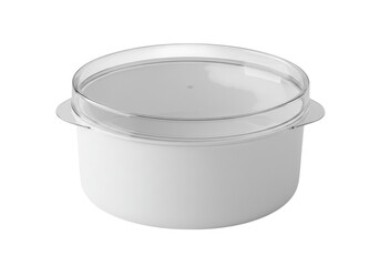 Container with lid kitchen storage food preservation item isolated on white background