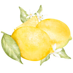 lemon with leaves