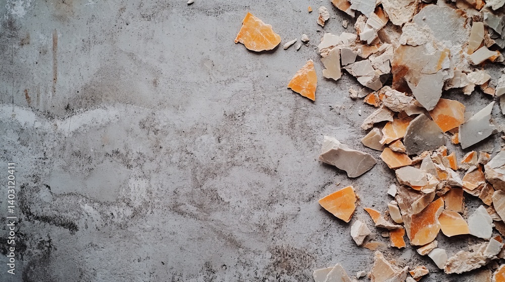 Poster broken tiles background texture design elements construction material for graphic projects