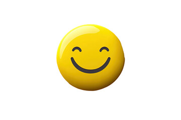 Bright Yellow Smiley Face Evokes Joy and Positivity in a Minimalist Design for All Ages in a Cheerful Atmosphere