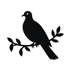 Dove Bird Silhouette Vector illustration