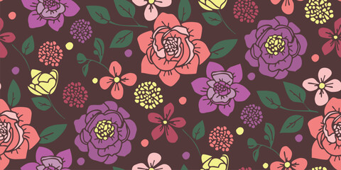 Vintage Botanical Seamless Pattern vector