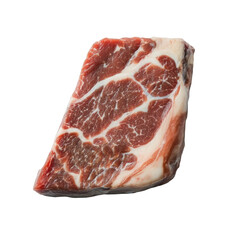 piece of raw meat on transparent background