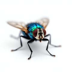 fly on white background