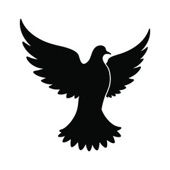 Dove Bird Silhouette Vector illustration