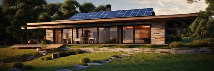 Obraz premium large beautiful villa with swimming pool