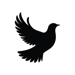 Dove Bird Silhouette Vector illustration