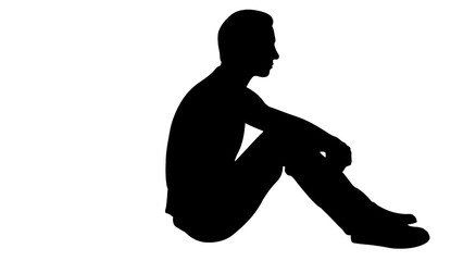 silhouette of a young woman