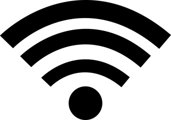 Wi-fi wireless internet signal icon in flat. isolated on transparent background
