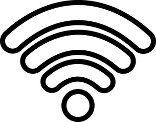 Wi-fi wireless internet signal icon in line. isolated on transparent background