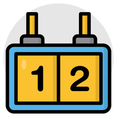 Scoreboard icon in colored design