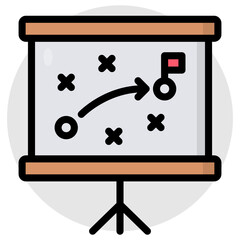 Strategic presentation icon, editable vector