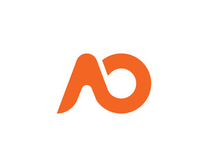 AO Logo design vector template. AO