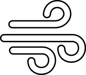 Weather related icon in line isolated on transparent background