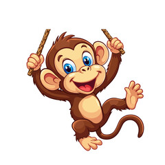 
animals cartoon vector illustration ape monkey art drawing
