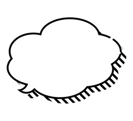 ポップな吹き出し単体 立体的 ベクターデータ チラシ・雑誌・Web・動画素材 ホワイト