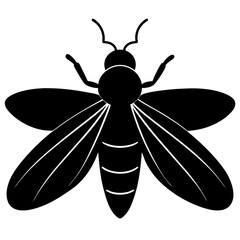 Firefly silhouette vector illustration 